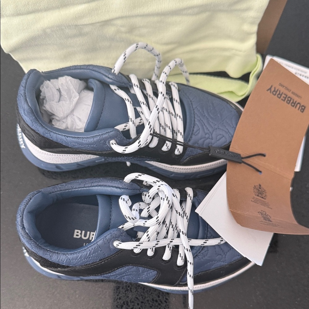Burberry Blue and Black Kids Sneakers